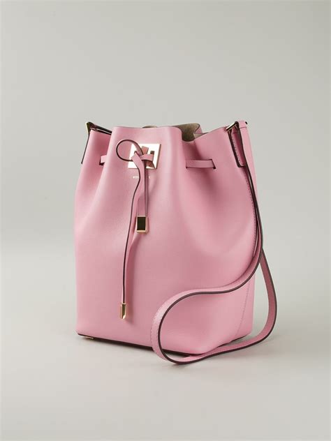 michael kors bucket bag pink